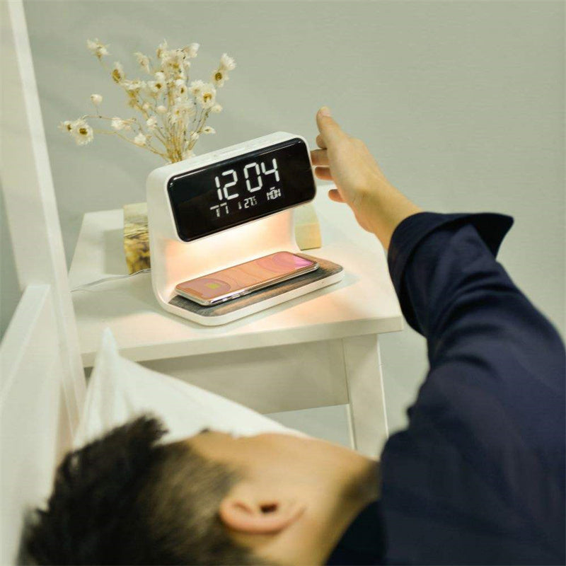 3-in-1 Bedside Lamp Charger Clock