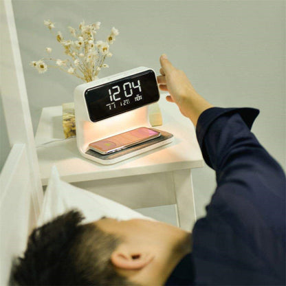 3-in-1 Bedside Lamp Charger Clock
