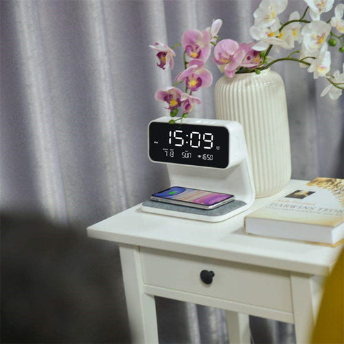 3-in-1 Bedside Lamp Charger Clock