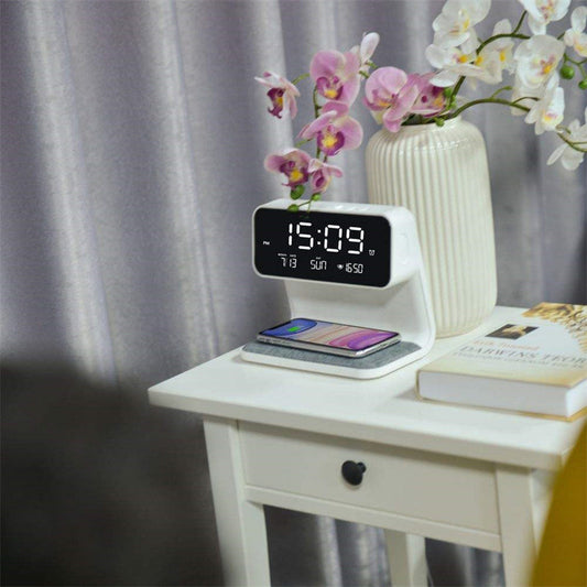 3-in-1 Bedside Lamp Charger Clock